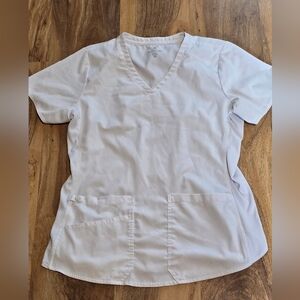 Med Couture Touch Collection White Scrub Top Medium
